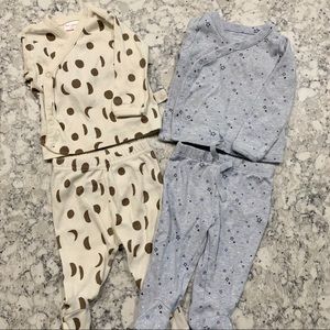 Hanna Andersson + Gap kimono foldover PJs